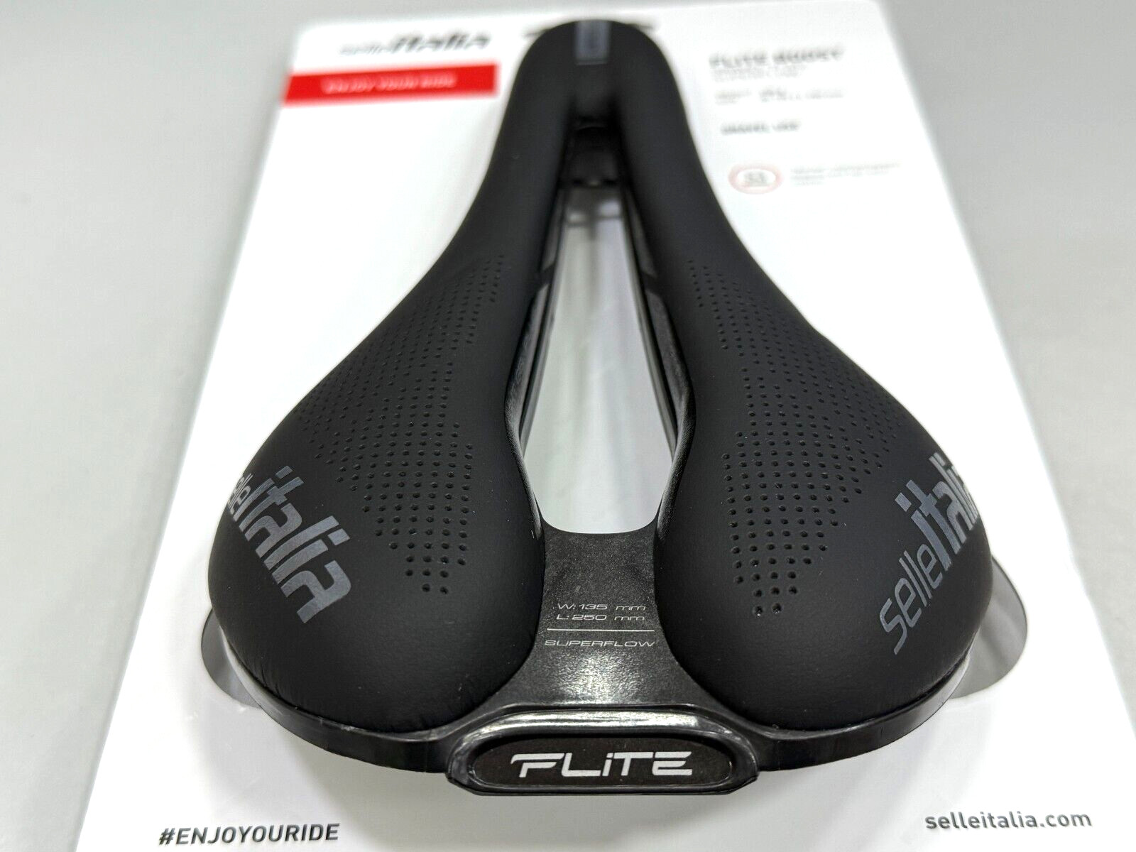 Selle Italia Flite Boost Gravel Ti316 Superflow S3 135x250mm Saddle Black