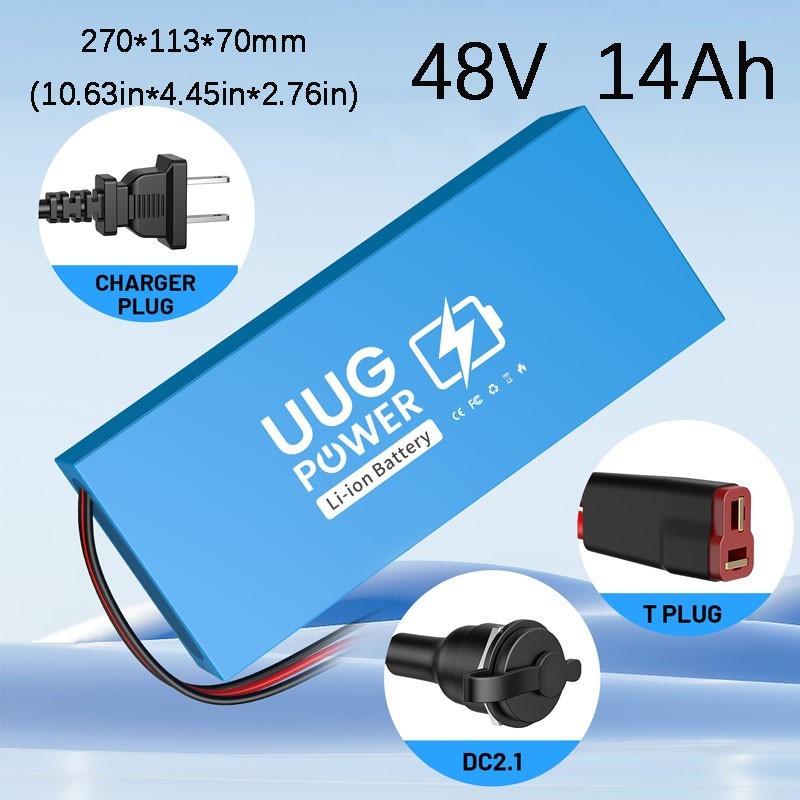 48v 14Ah Lithium Lifepo4 Ebike Battery Pack for 200W-1000W Bike Motor 30A BMS