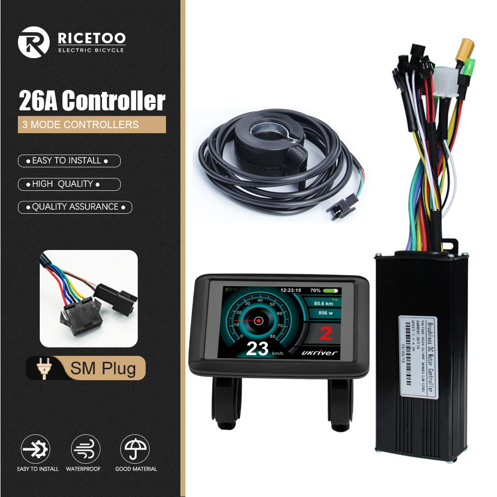 Ebike Controller 17A – 40A Three-Mode Sine Wave 24V36V48V Brushless Controller