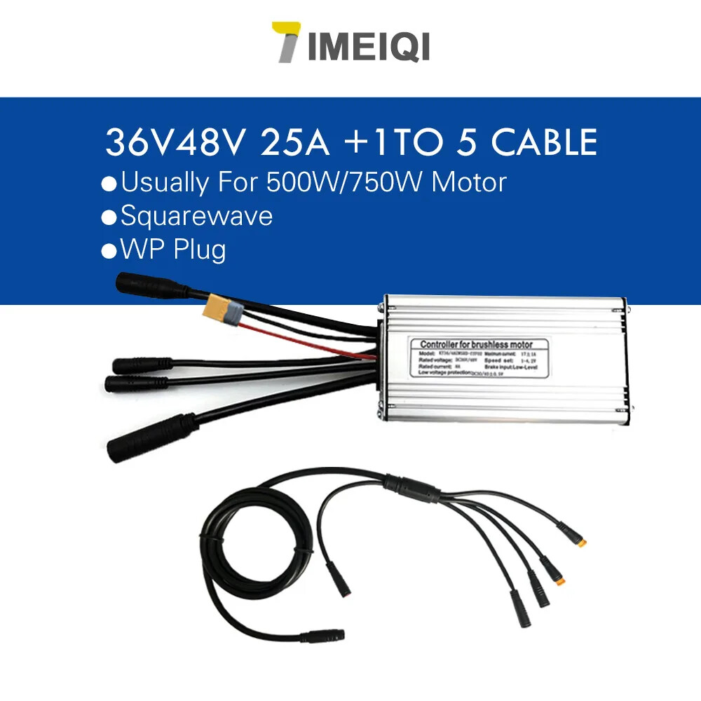 Electric Bike Controller 36V 48V 250W-1000W Waterproof Brushless Controller