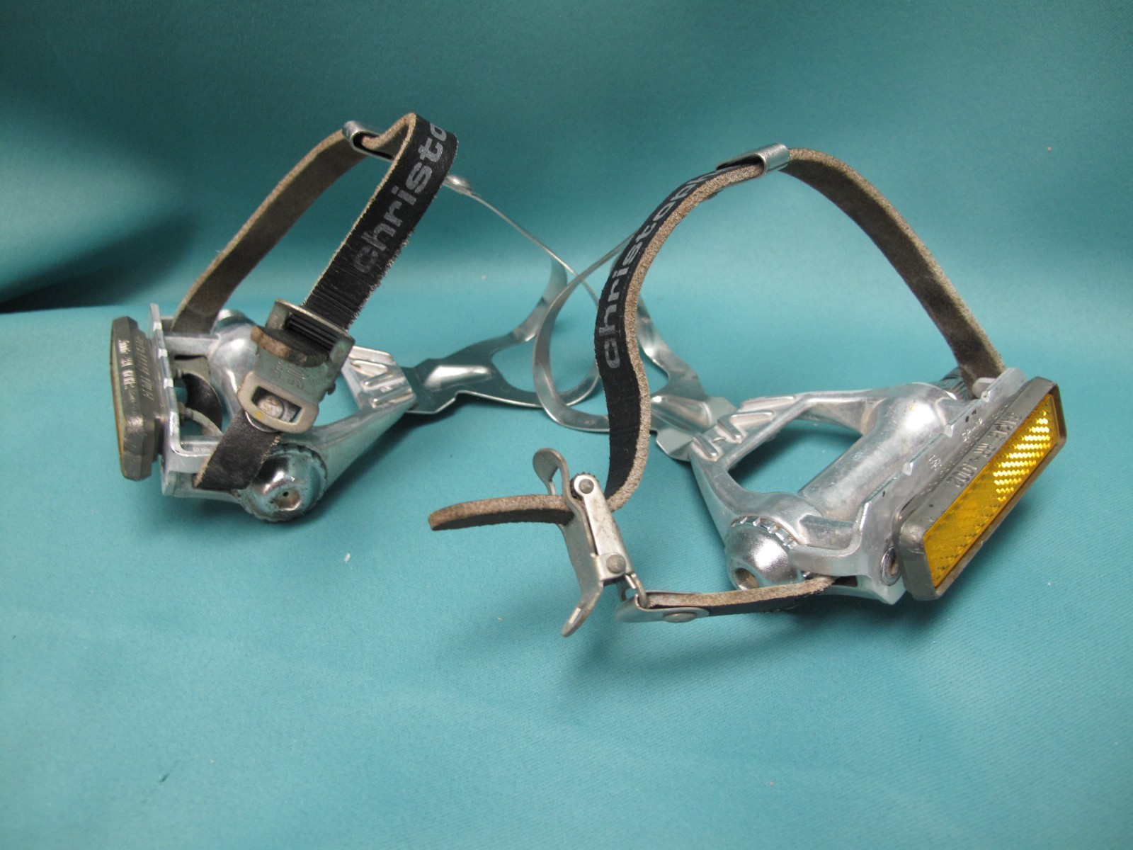 Vintage SR Sakae Ringyo SP-12 Alloy Pedals with Large Toe Clips & Straps 9/16″