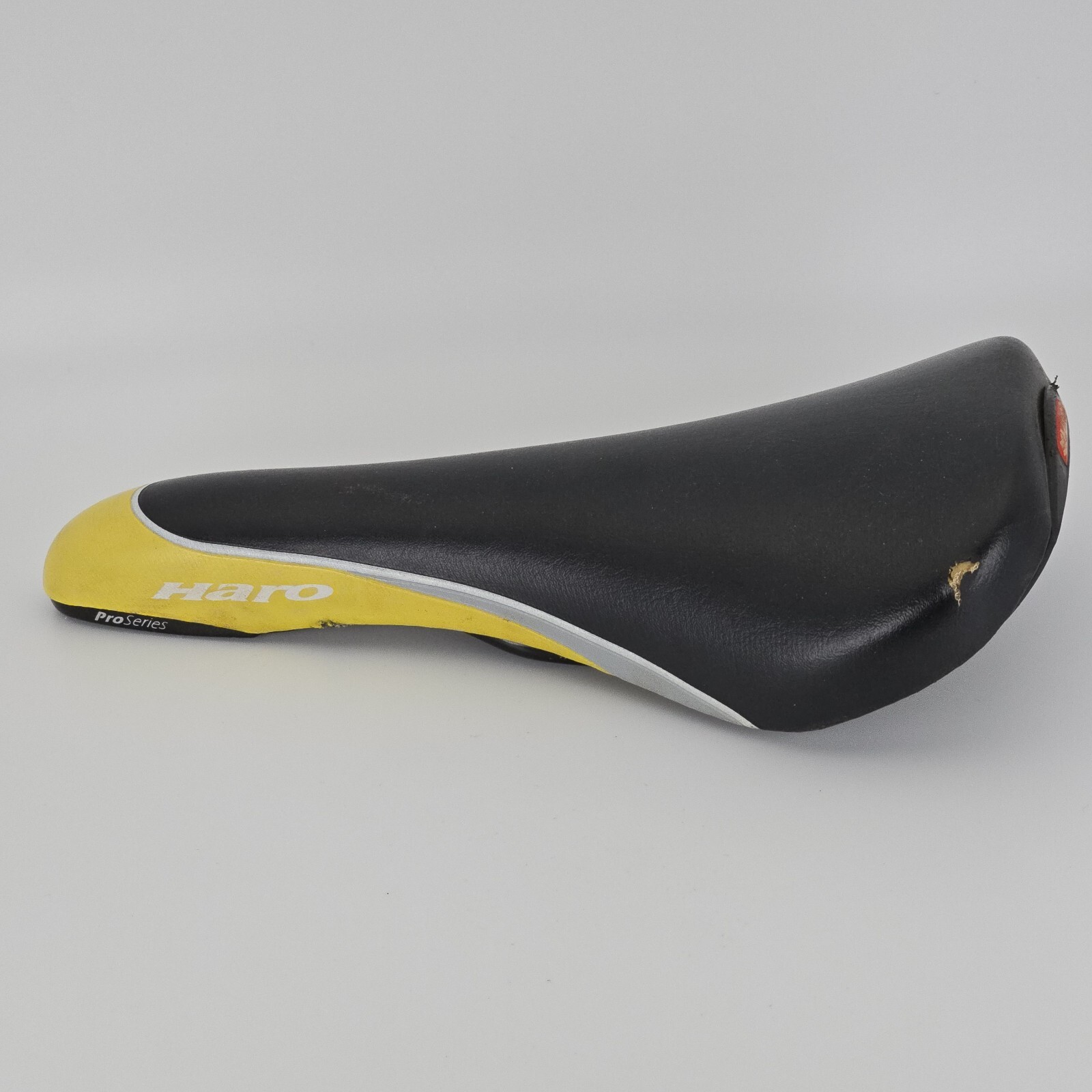 Haro Pro Series BMX Seat Black and Yellow Mid School