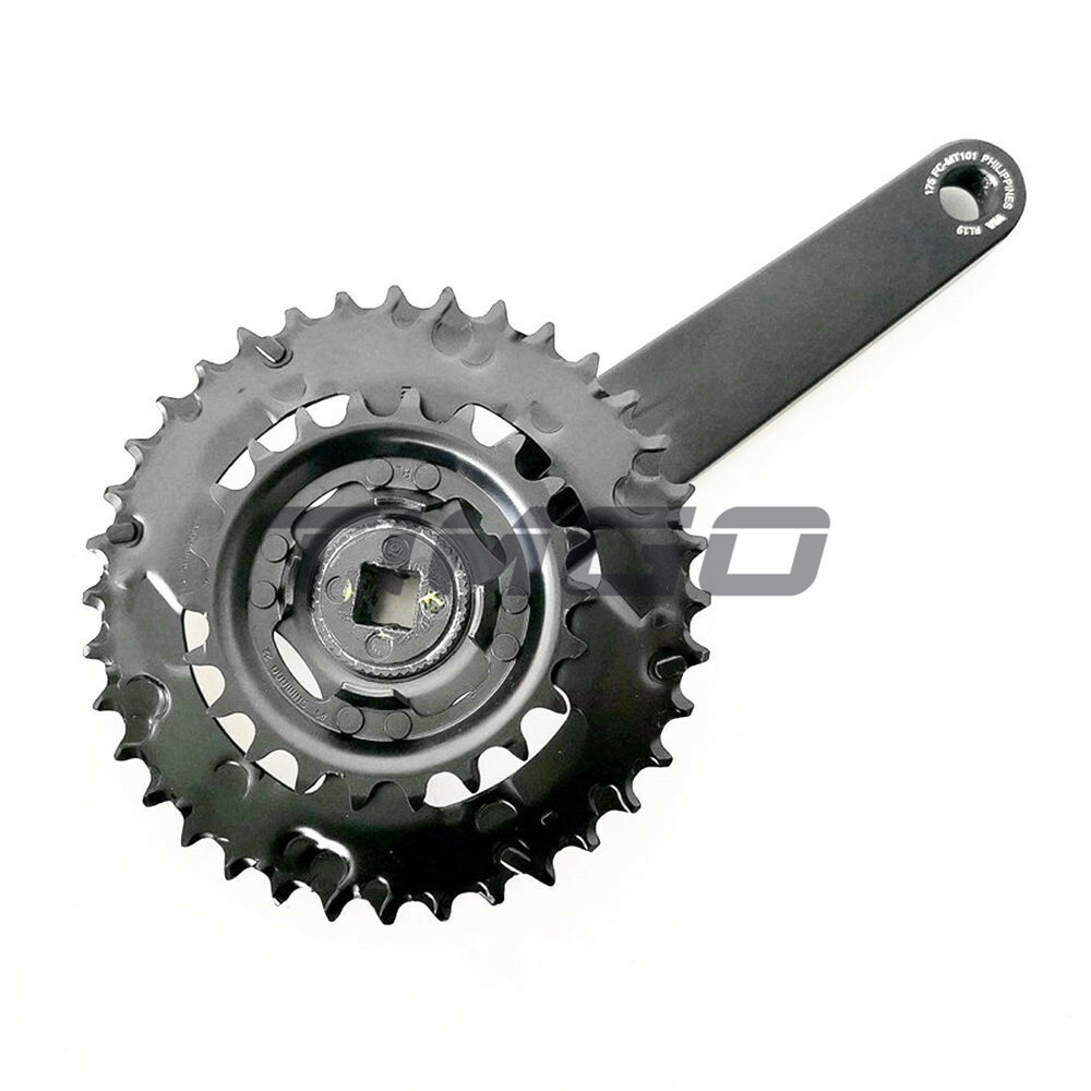 Shimano FC-MT101 2×9 Speed MTB Bike Crankset 36-22T BB-UN100 Bottom Bracket
