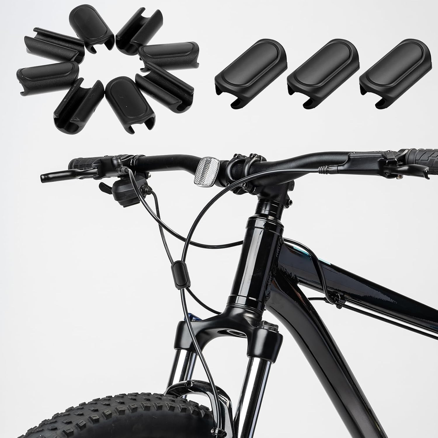 8 Pcs Bicycle Brake Cable Clips for 4mm and 5mm Housing and Hose Management
