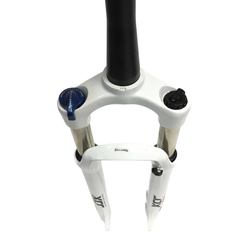 Suntour XCR 29″ Fork 80mm Travel Tapered QR 9×100 White MTB Suspension Lockout