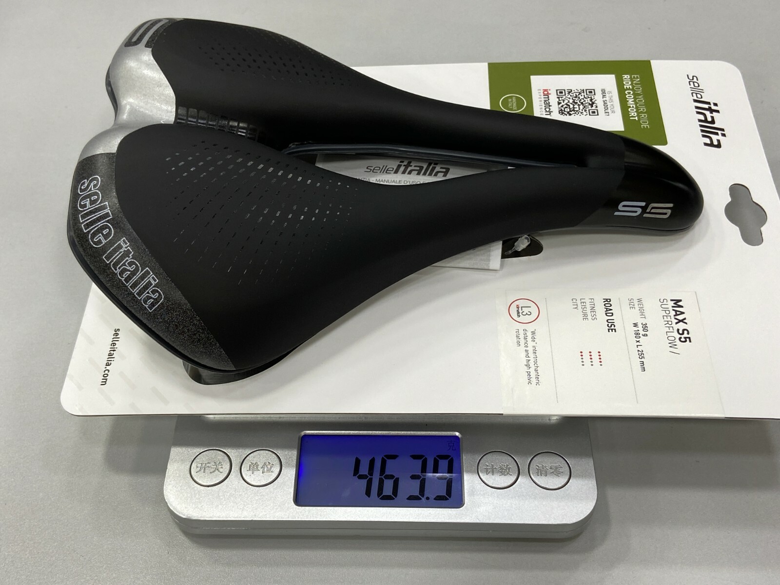 Selle Italia Max S5 Superflow L3 180x255mm FeC Alloy Rail Road Saddle (Black)