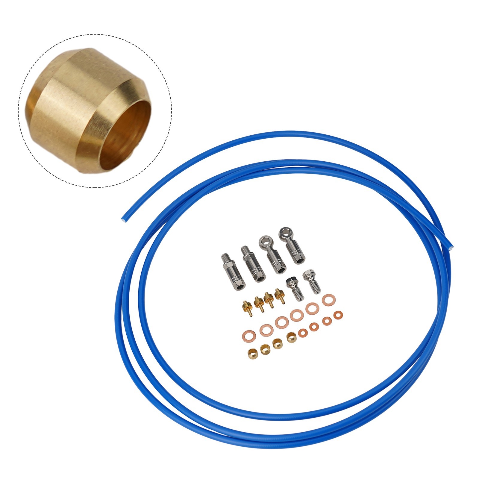 ABS + Metal Disc Brake Hose Connector Kit For Hope Line,Tube Length 2.5m Kit
