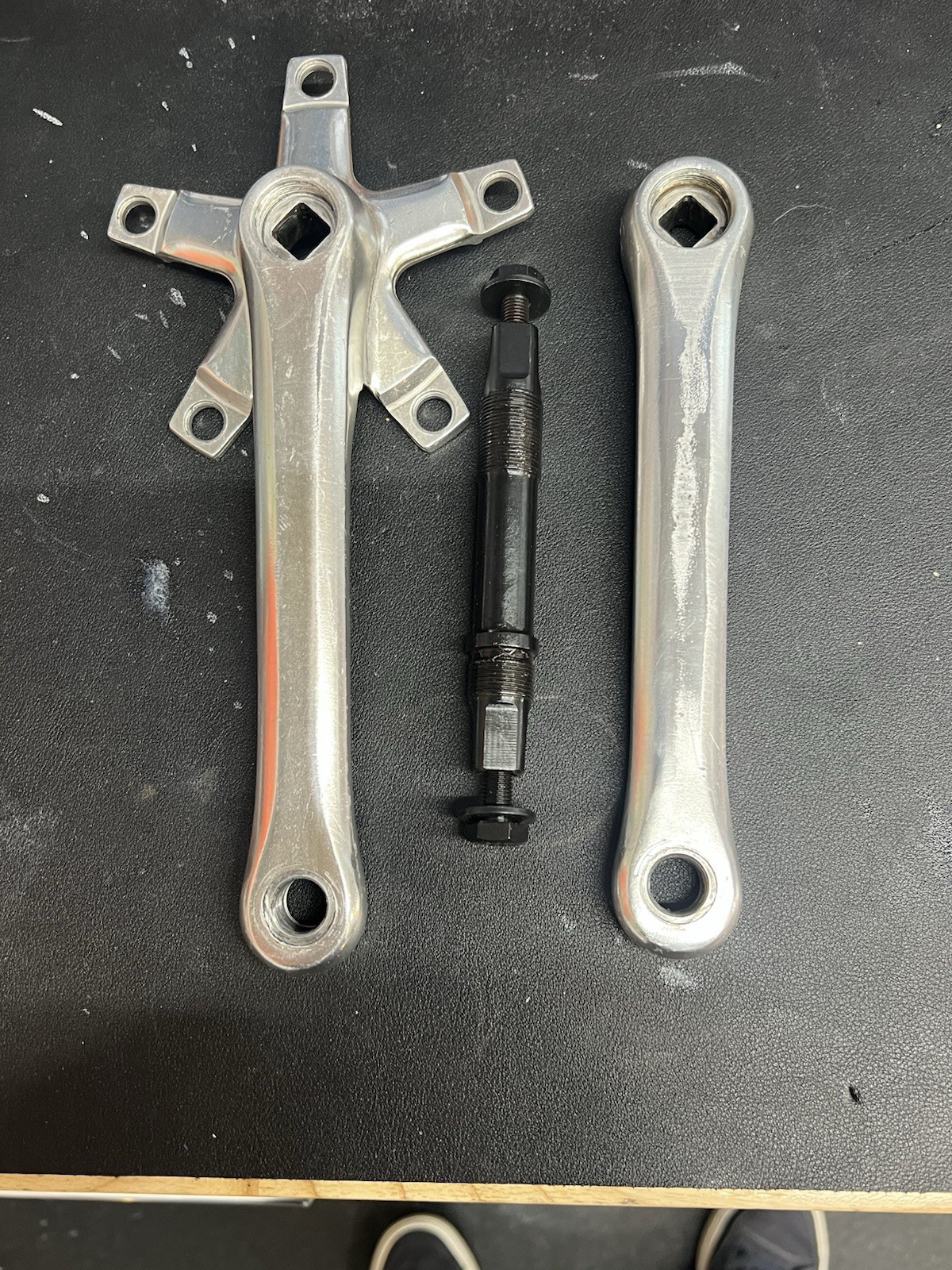 Vintage Sugino GT Crankset 175mm 110 BCD BMX Silver Japan
