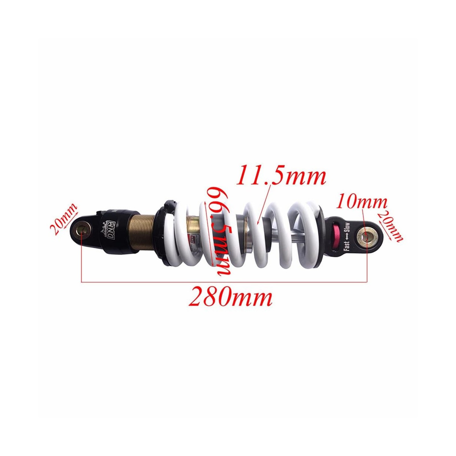 DNM 280mm 11 inch Motorcycle Rear Shock Suspension Absorber 850lbs Powersport…