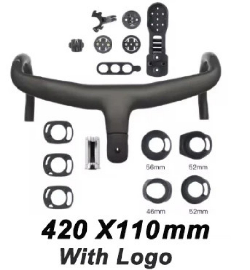 Road Bicycle Integrated handlebar Internal Routing Cable Carbon with Mount