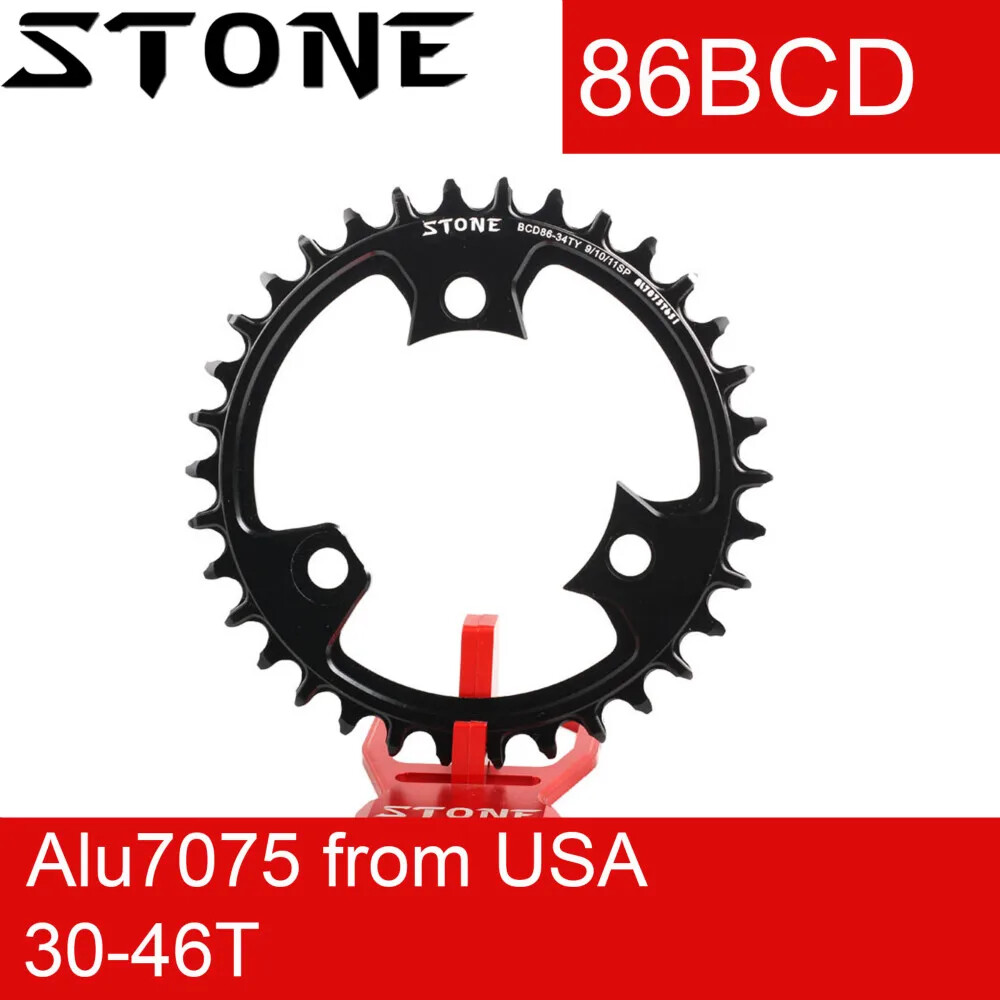 Stone 86 BCD Round Chainring for FSA SLK 3 Bolts Mounting Crank 30t to 48T