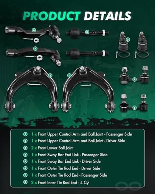 10pcs Suspension Kit For 1998-2002 For Accord 1999-2003 For TL 2001-2003 For