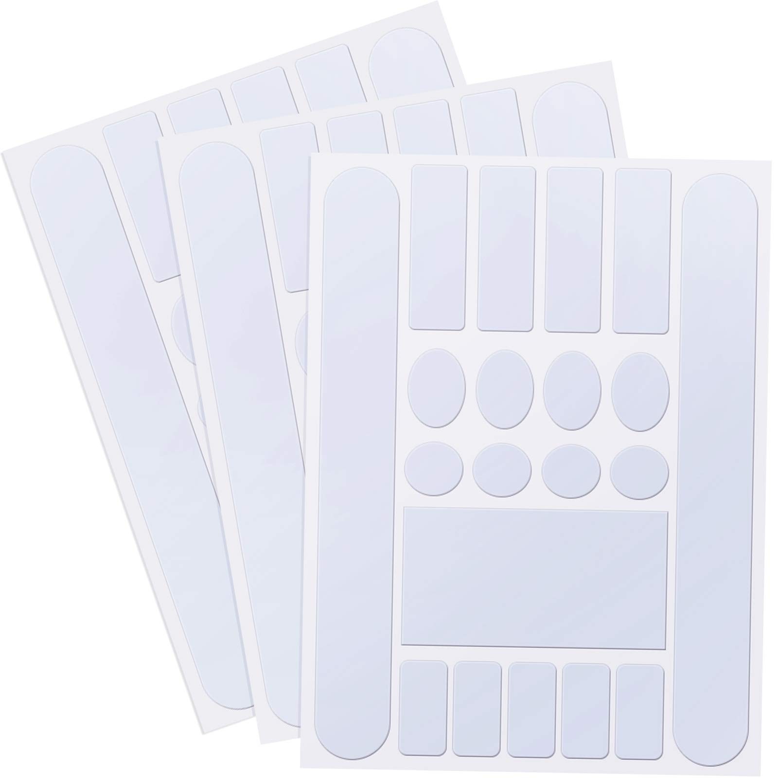 3 Pieces Bike Frame Protection Tape Chain Protective Decal Adhesive White