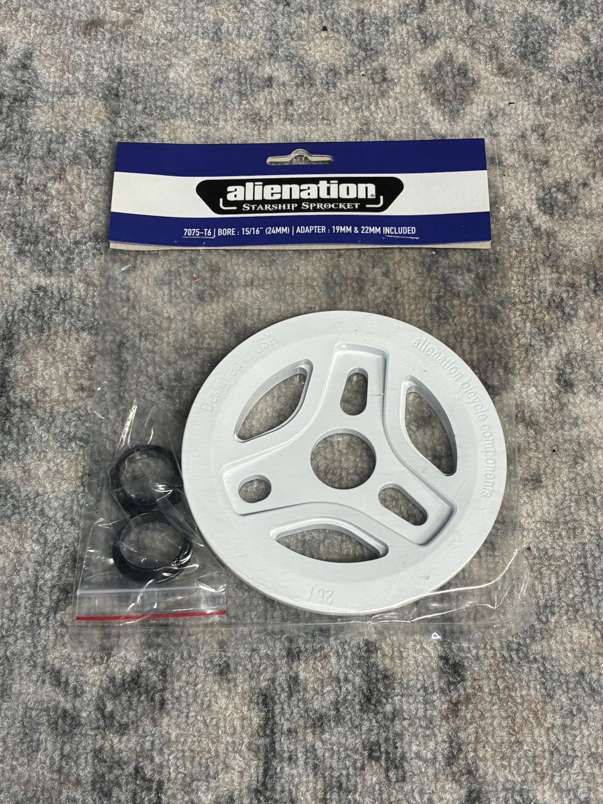 Alienation Starship W/Guard 25T Chain wheel Sprocket Bmx White