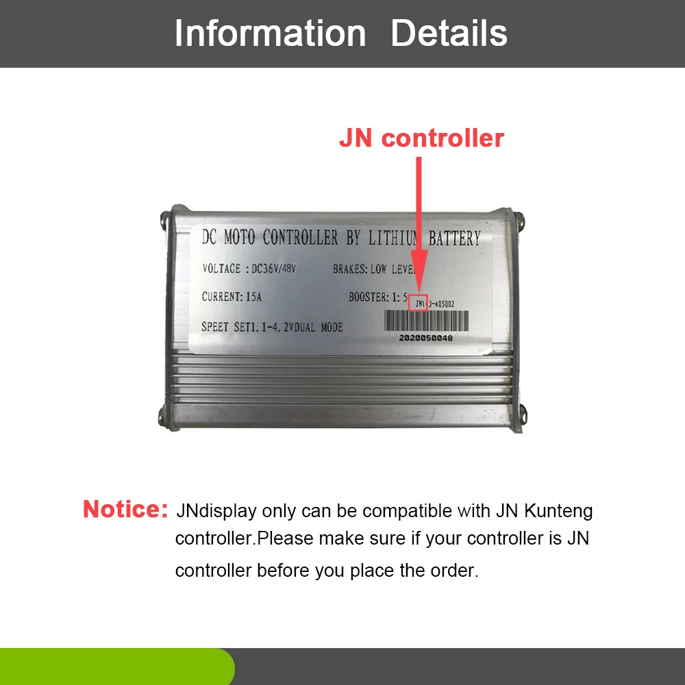 24V 36V 48V JN LED/LCD E-bike Display Group Electric Bicycle Control Panel