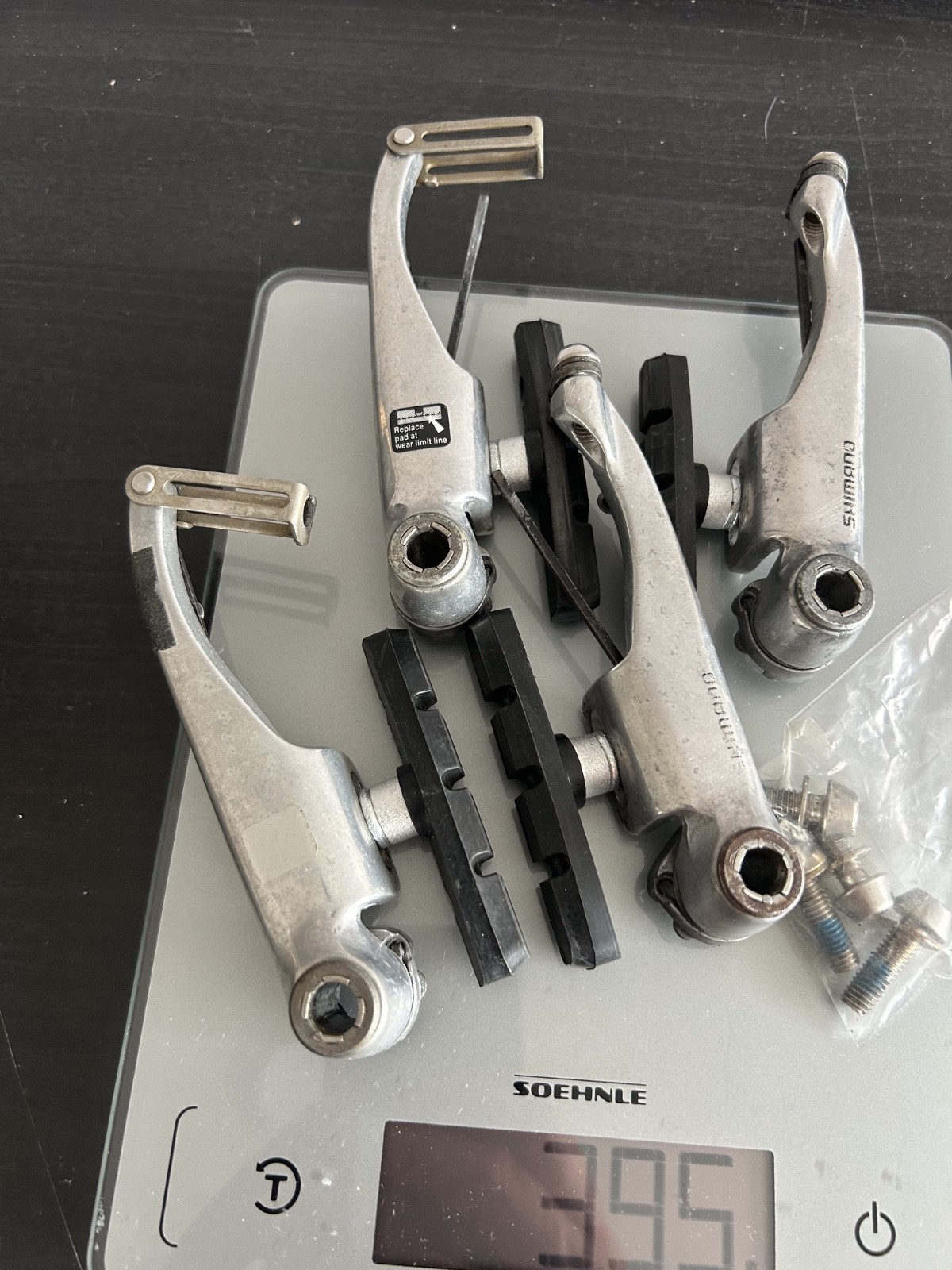 Shimano Deore LX/DX BR-M600 V-Brakes Set F&R Silver MTB/Gravel