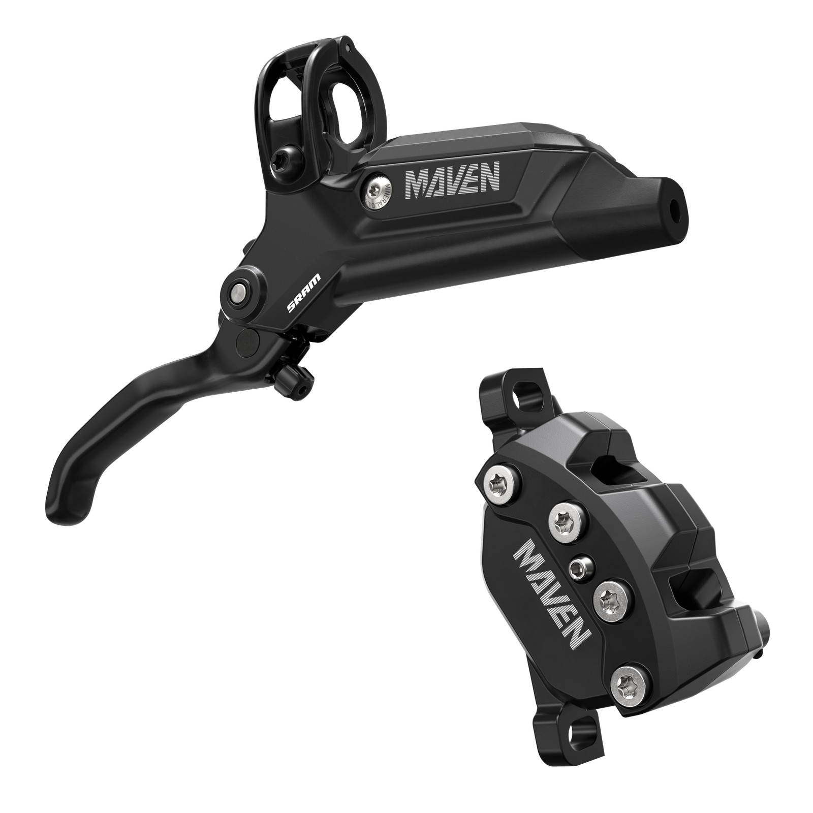SRAM Maven Base Disc Brake and Lever – Rear or Front, 2000mm Hose, Post Mount,