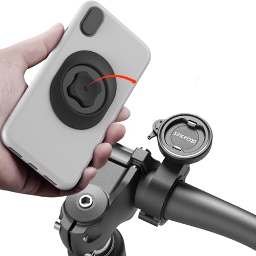 Bike Phone Mount,Motorcycle Phone Holder with 【1st Gen】Handlebar Mount-Black