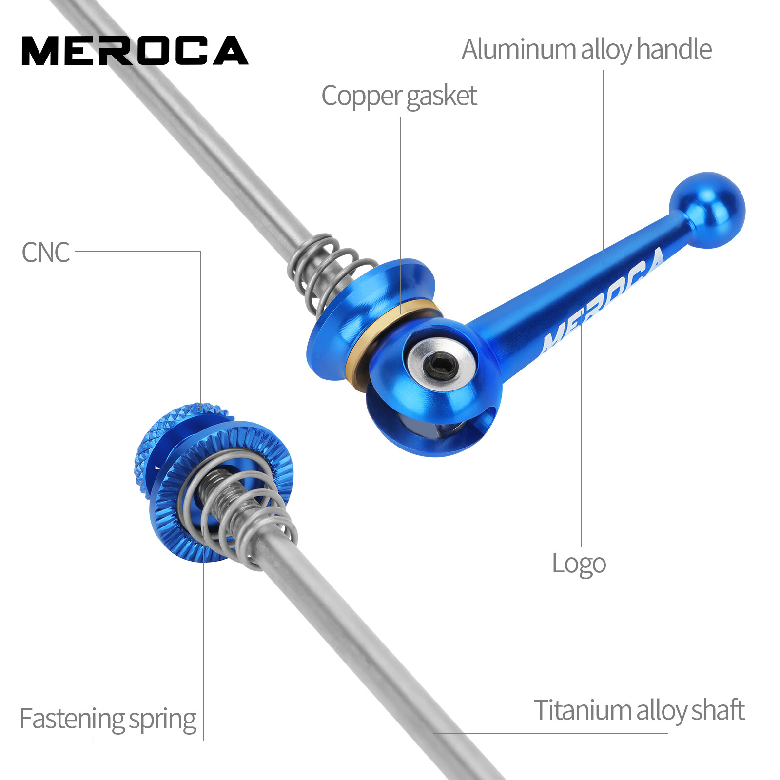 Bicycle Wheel Skewers MTB Road Bike QR Quick Release TITANIUM Front Rear Set