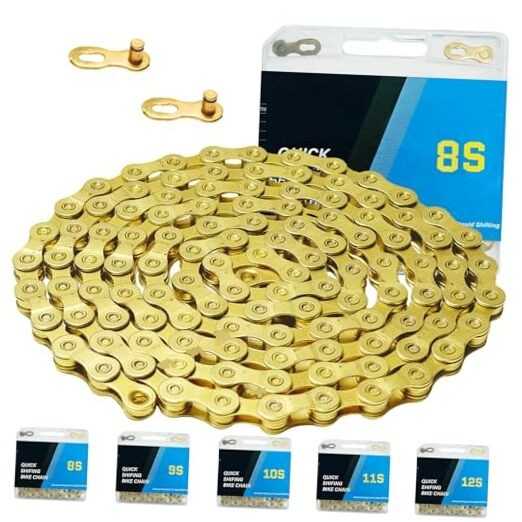 6/7/8/9/10/11/12 Speed Bike Chain – High-Strength, Durable & Gold-6/7/8-Speed