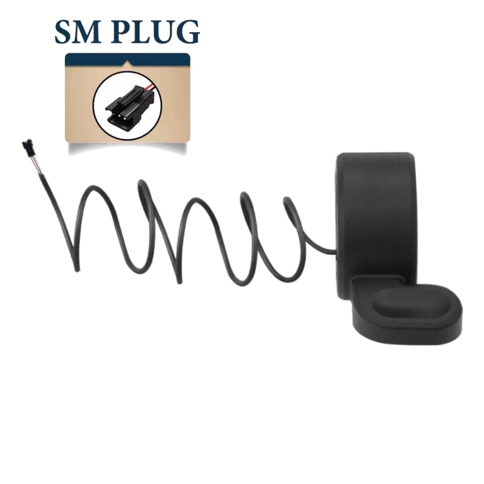 For 12V/24V/36V/48V/52V/72V Electric Bicycle 261ZX Thumb Throttle 3Pin SM Plug
