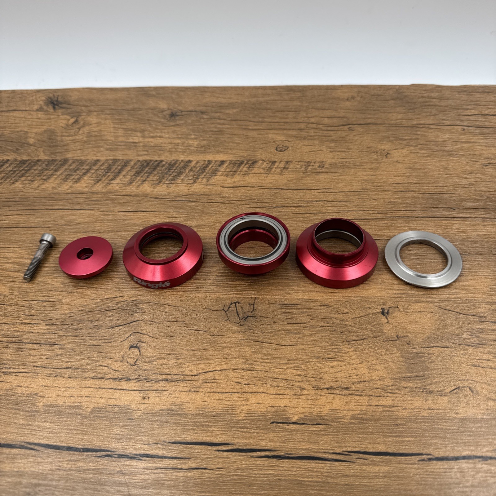 Ringle Slamma Jamma Headset / Twister Mountain Bike Skewer Set Red Vintage MTB