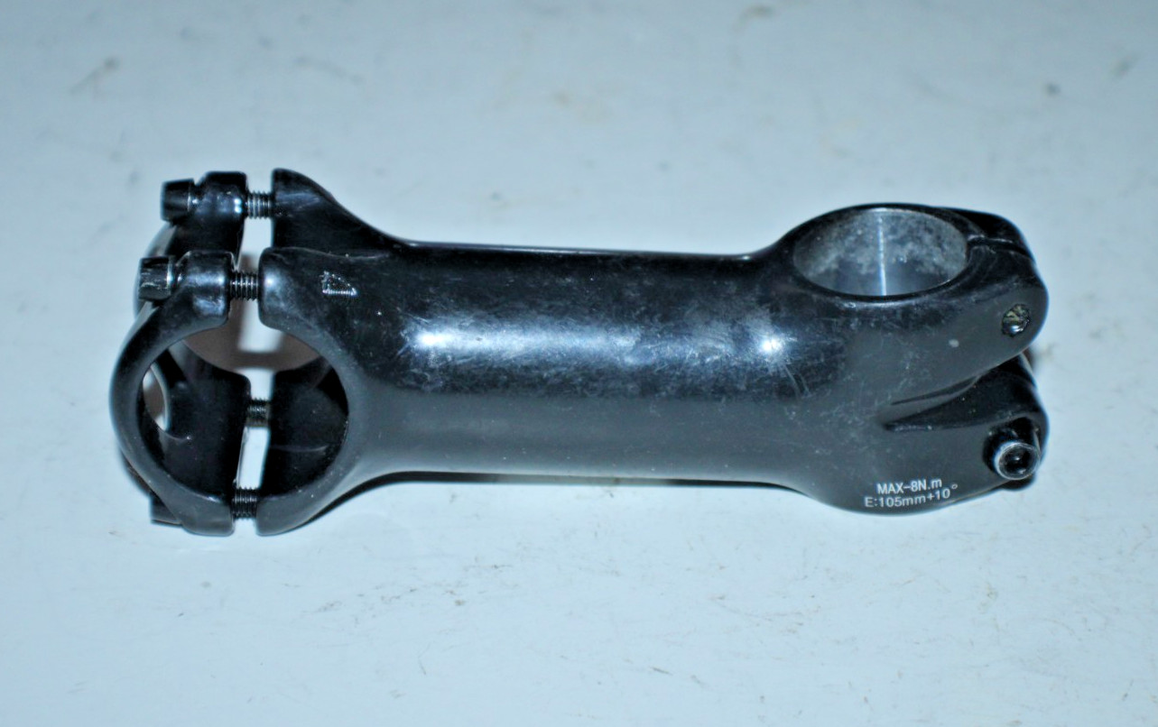 Zoom MTB Stem 1 1/8″ Threadless 105mm +/-10º 31.8mm Black Touring Road Hybrid ~