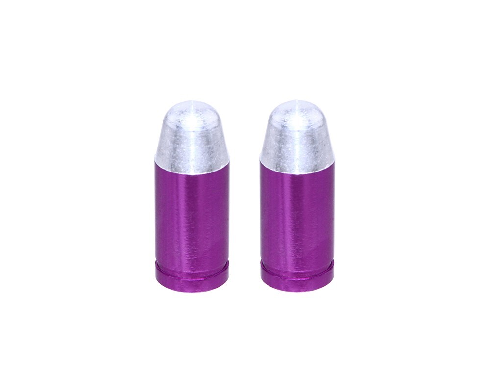 NEW! VINTAGE BULLET TIP VALVE CAPS IN PURPLE USED FOR SCHRADER VALVE.