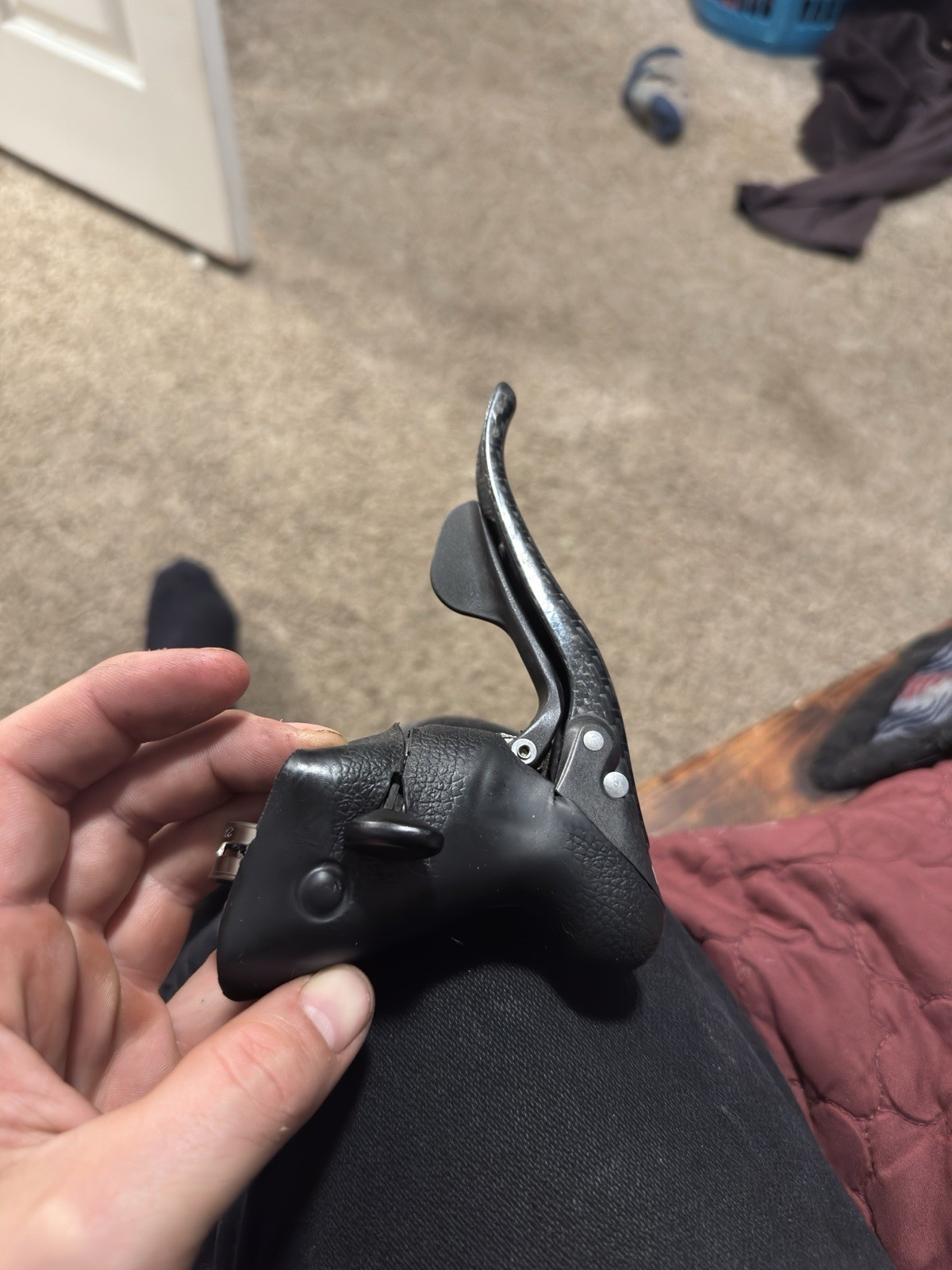 Campagnolo Record 10-Speed Right/rear Drop Bar Road Brake/Shifter Lever Carbon.
