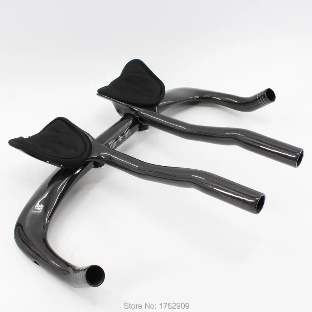 Road Bicycle Triathlon Matte Full Carbon Fibre Extended Rest Handlebar