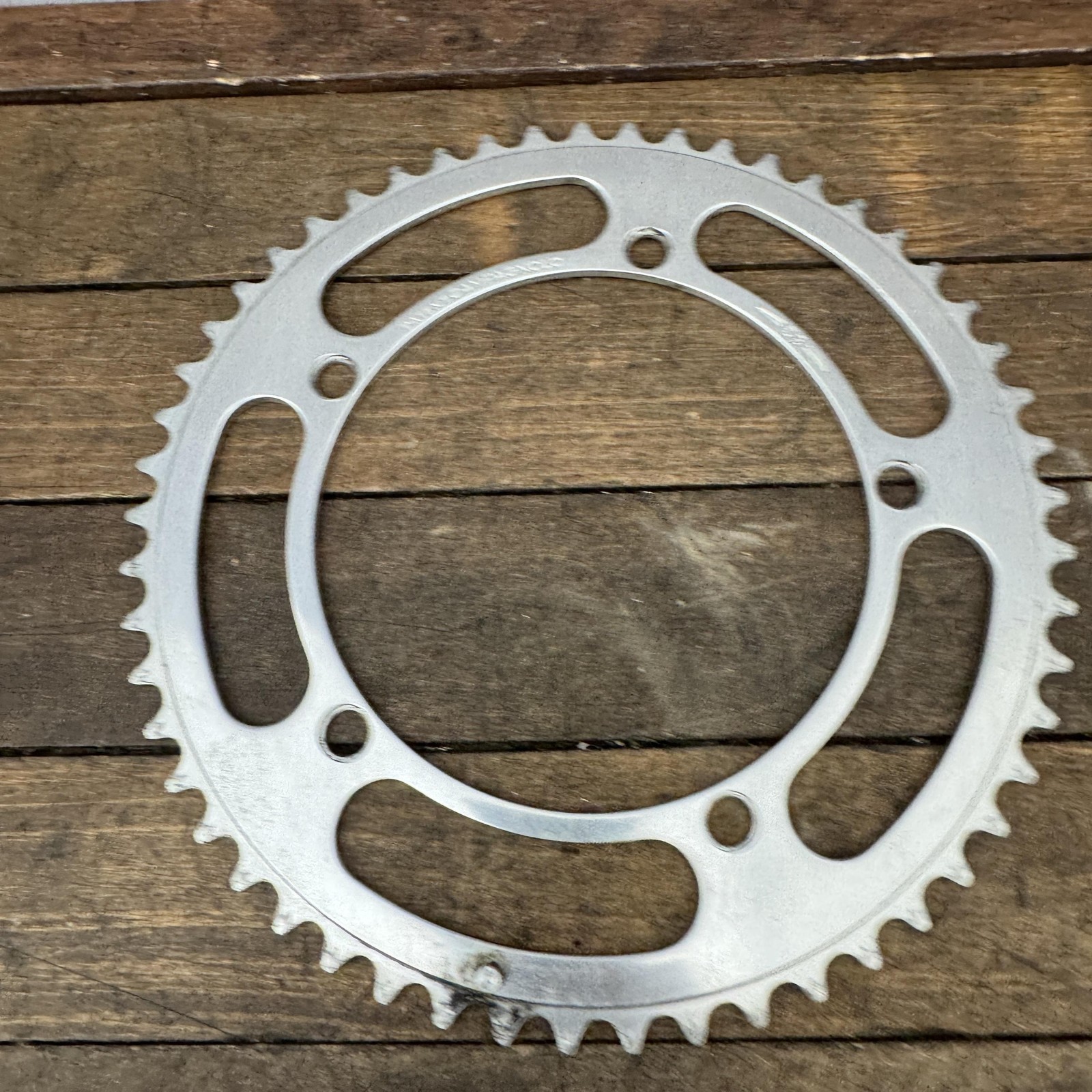 Vintage Campagnolo 53T Chainring 144 BCD 5-Bolt Road Bike Track Silver Crank