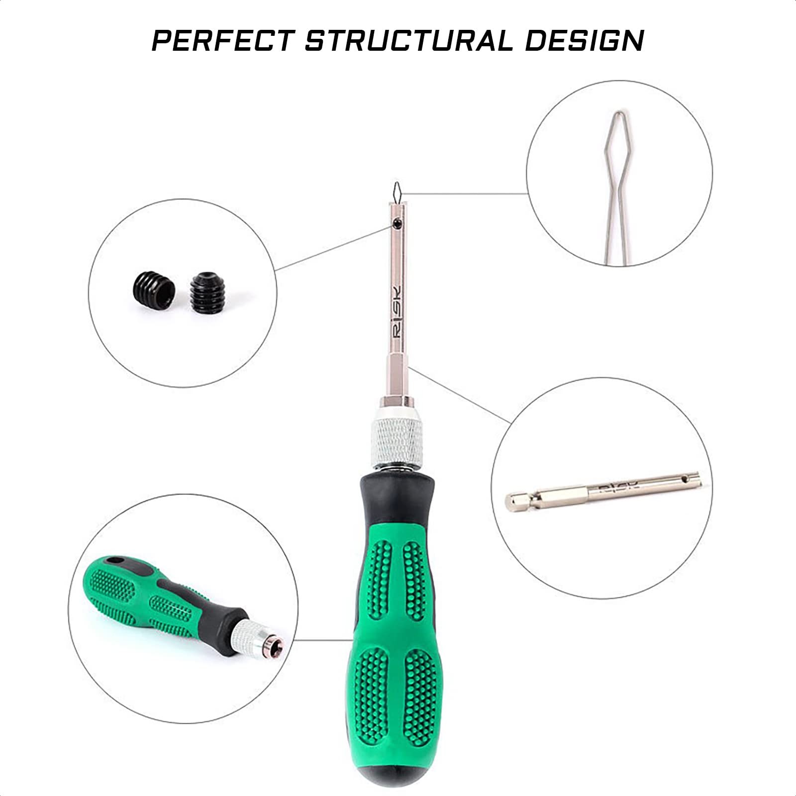 KIEVODE Bike Nipple Driver Tool for Wheel Spoke Lacing and 16*10*1cm, Green