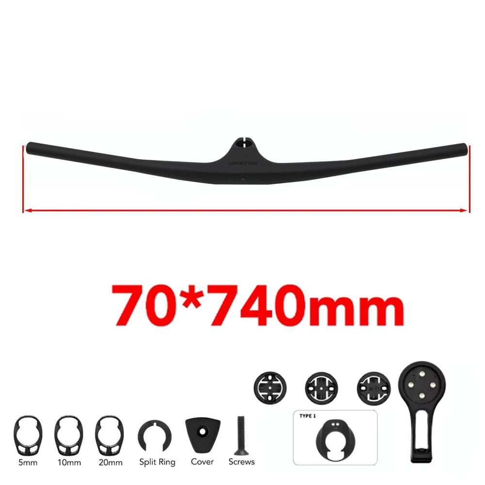 Carbon XC MTB Integrated Handlebar -17 Degree Full Internal Cable 28.6mm Steerer