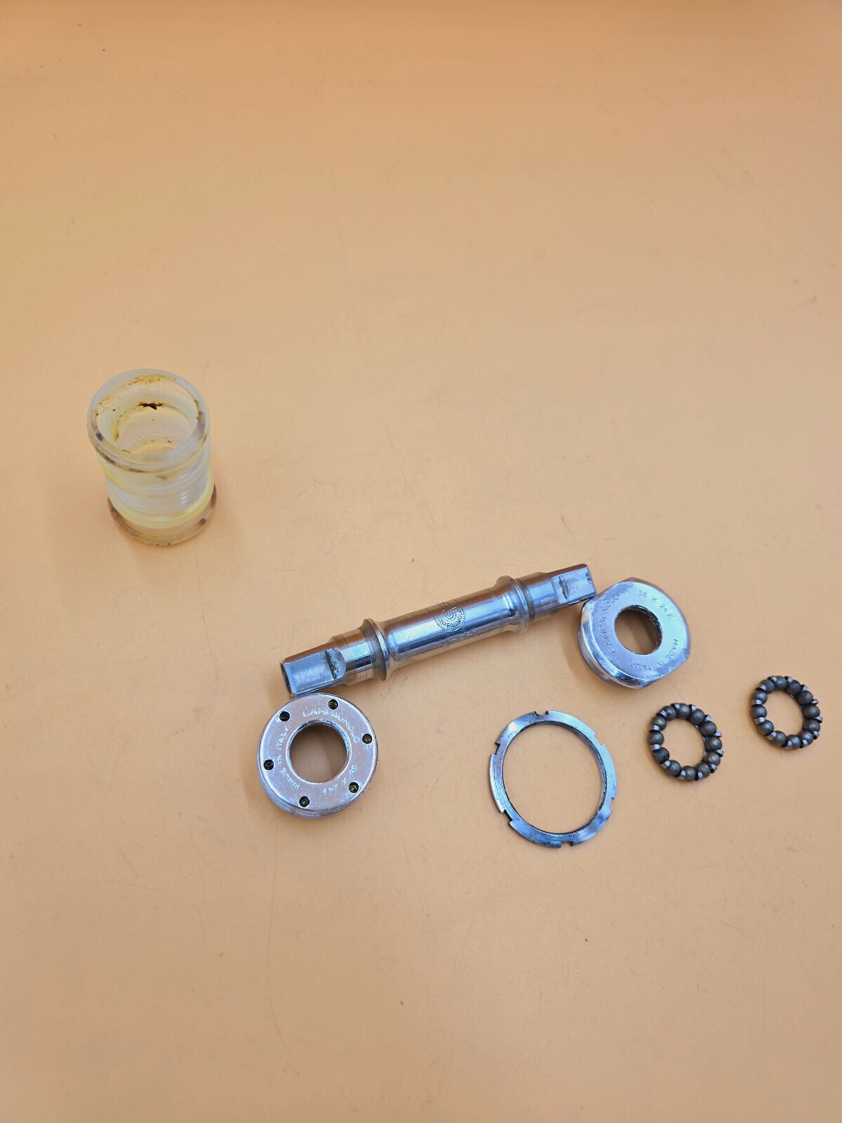 Bottom Bracket Campagnolo C Record 36x24F 111mm Italian Aluminium Vintage Road Bike Bottom