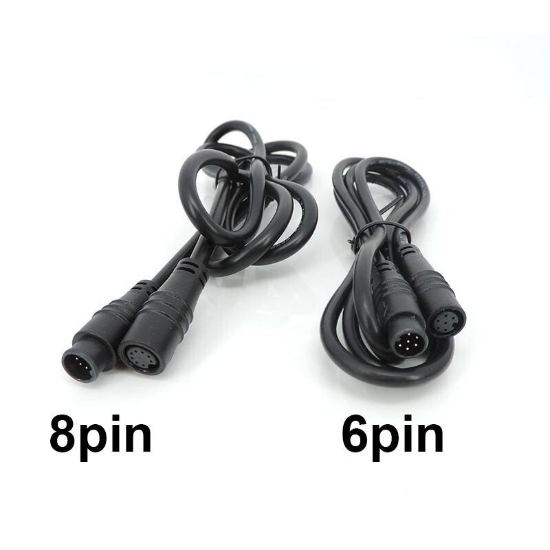 1m 9mm M8 waterproof 2 3 4 5 6 Pin Electric Bicycle Plug Cable Sensor Ebike