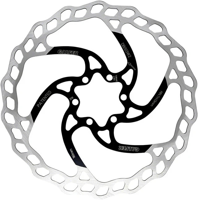 Galfer Wave Mountain Bike MTB E-Bike Disc Brake Rotor – 180mm, 6-Bolt