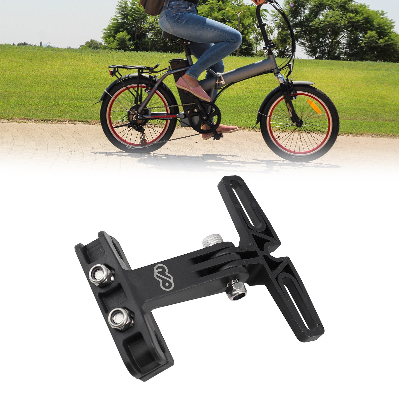 1xBike Taillight Mount Holder Electric Bicycle Rear Light Bracket 80*55mm