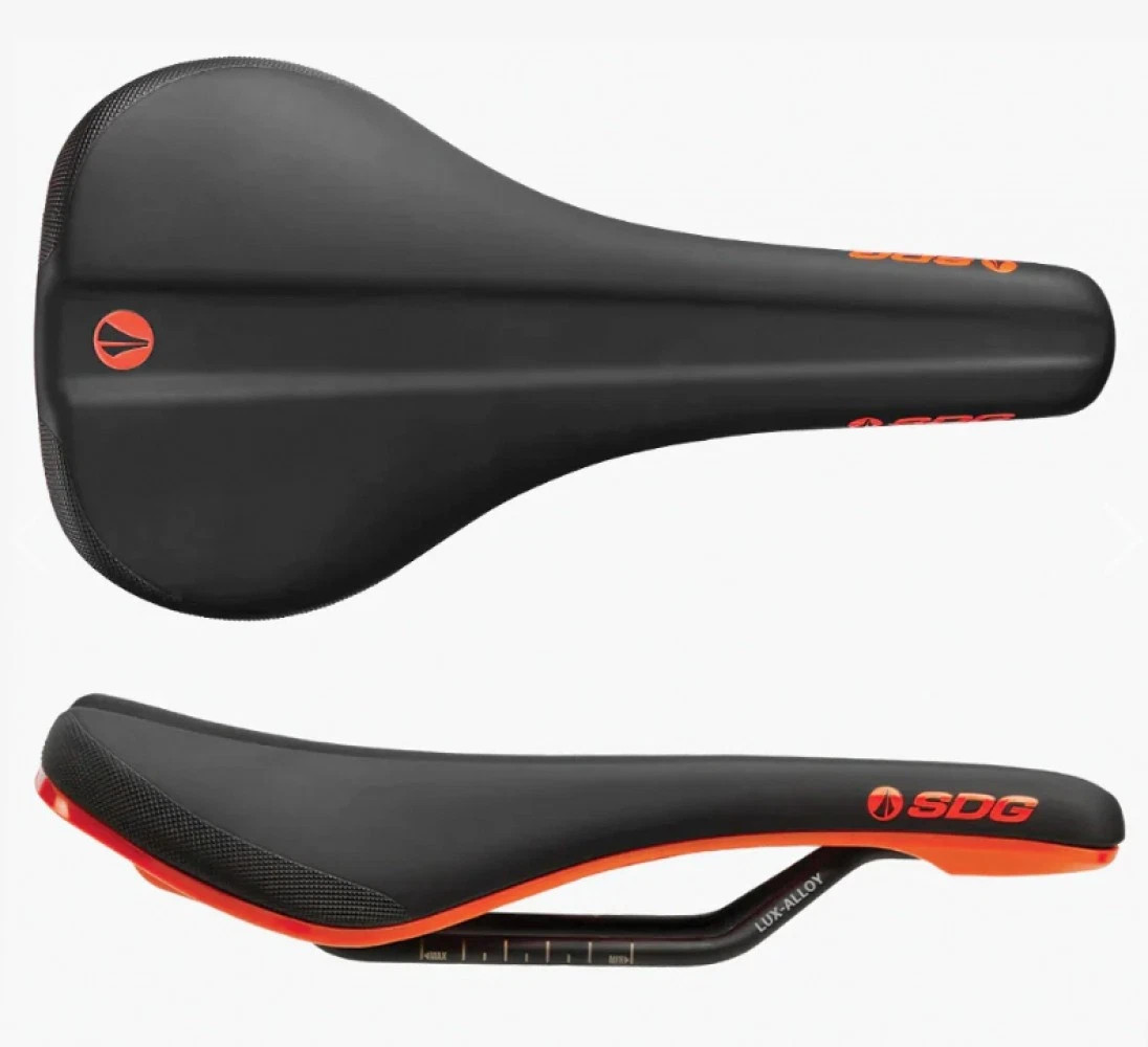 SDG Bel-Air V3 Bike Bicycle Saddle Road MTB E-MTB Comfort Saddle – Black/Orange