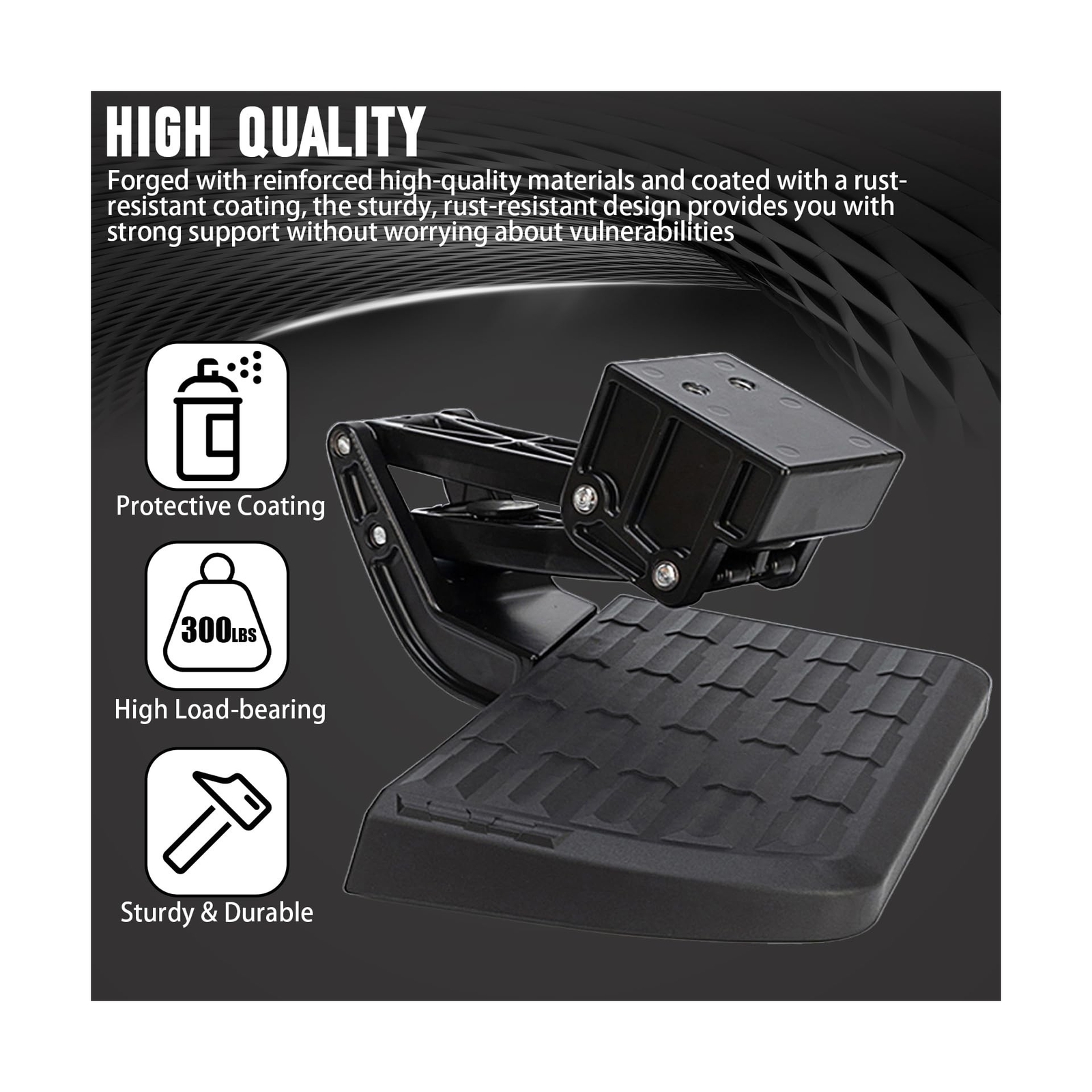 Rear Bed Step Retractable Bumper Truck Tailgate Step Compatible with Toyota T…