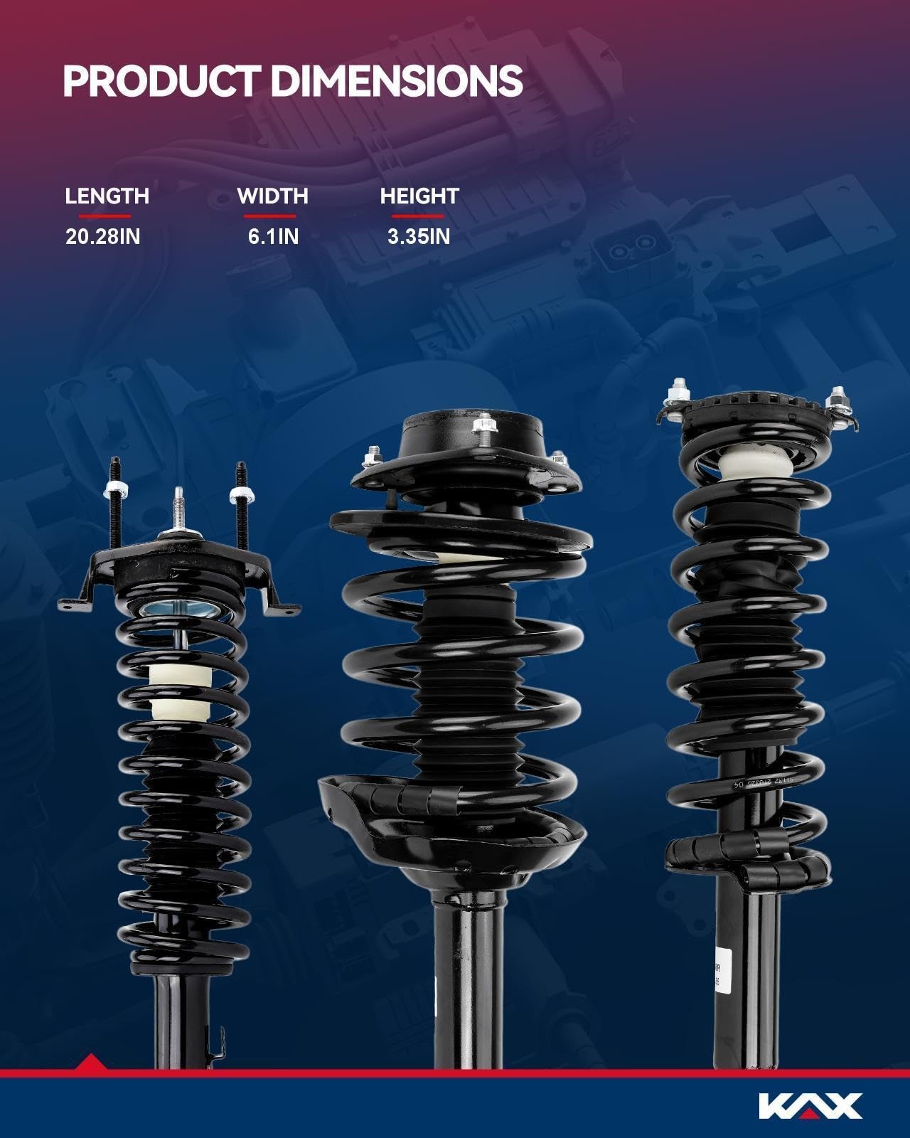 Kax Shock Absorber Strut Rear For 2001-2006 Gmc Sierra 3500Direct Replacement