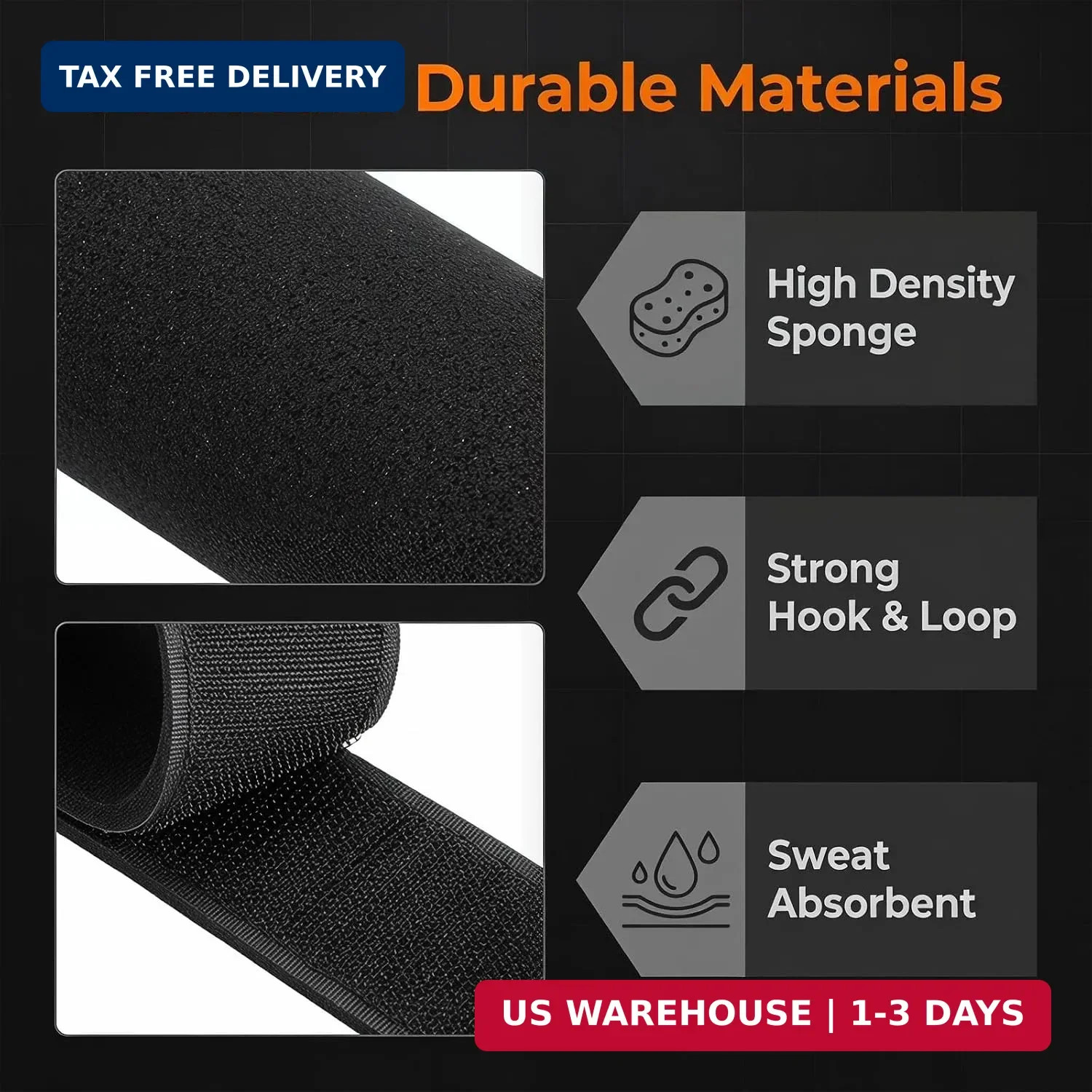 2 Pcs Foam Handle Buffer Tube Cover,Buffers Tube Sleeve 4.33 Inch NBR Foam Grip