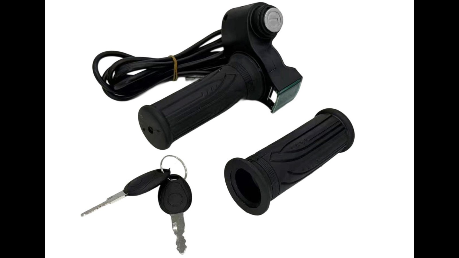 Universal E-Bike Throttle Grip 12V-84V with LCD Display & Key Lock for Scooter/M