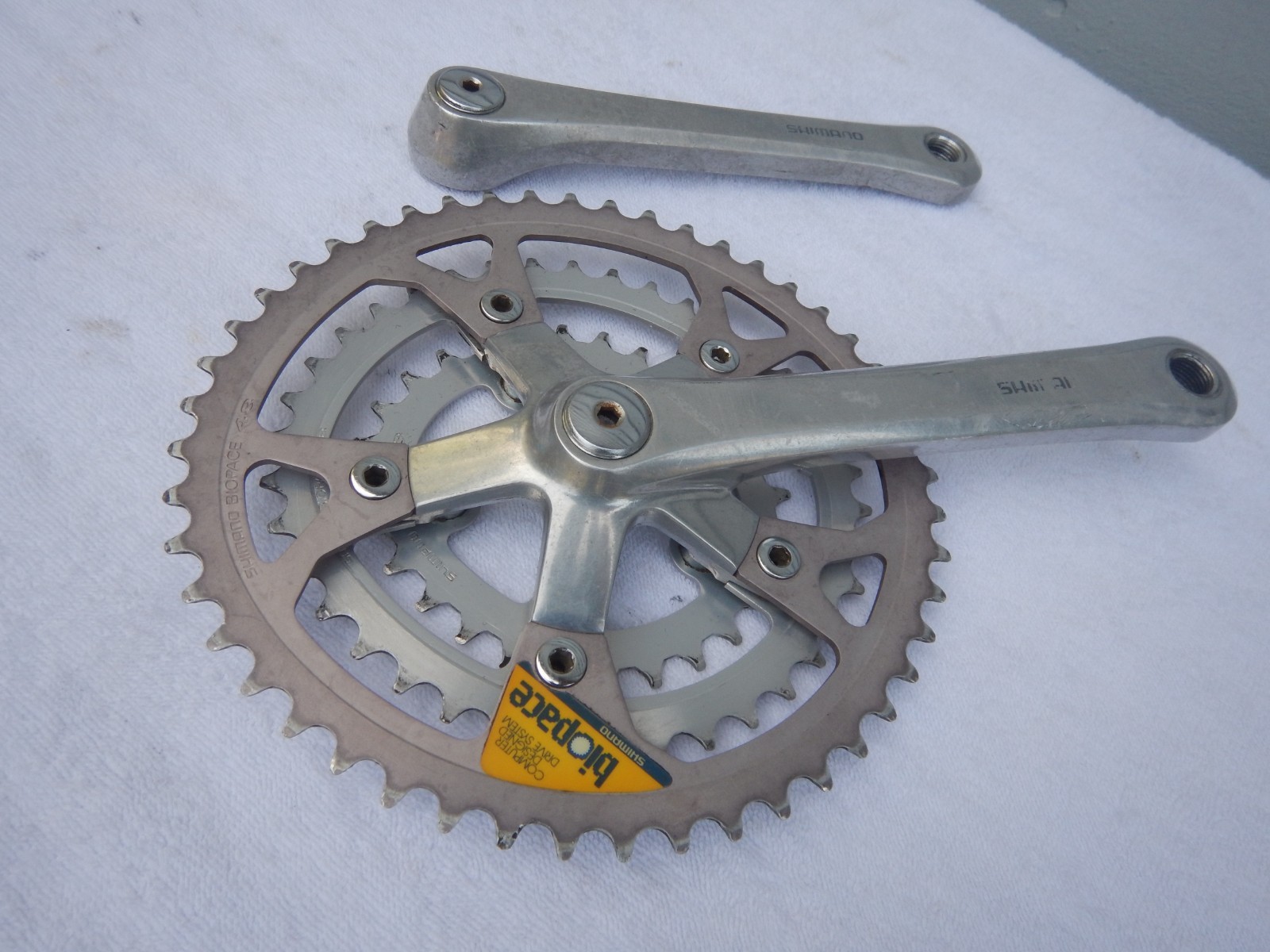 Shimano FC-B124 Biopace Triple Mountain Bike 175 Cranks Crankset Silver 110BCD