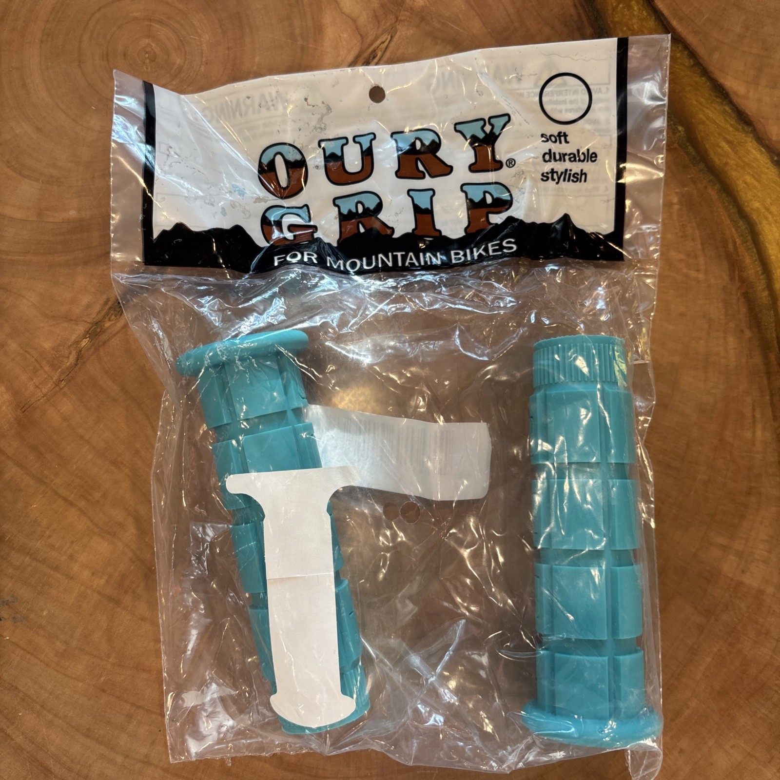 Oury Grips Mountain Bikes | 4.75” Long | Set Of 2 | Aqua/Teal Color