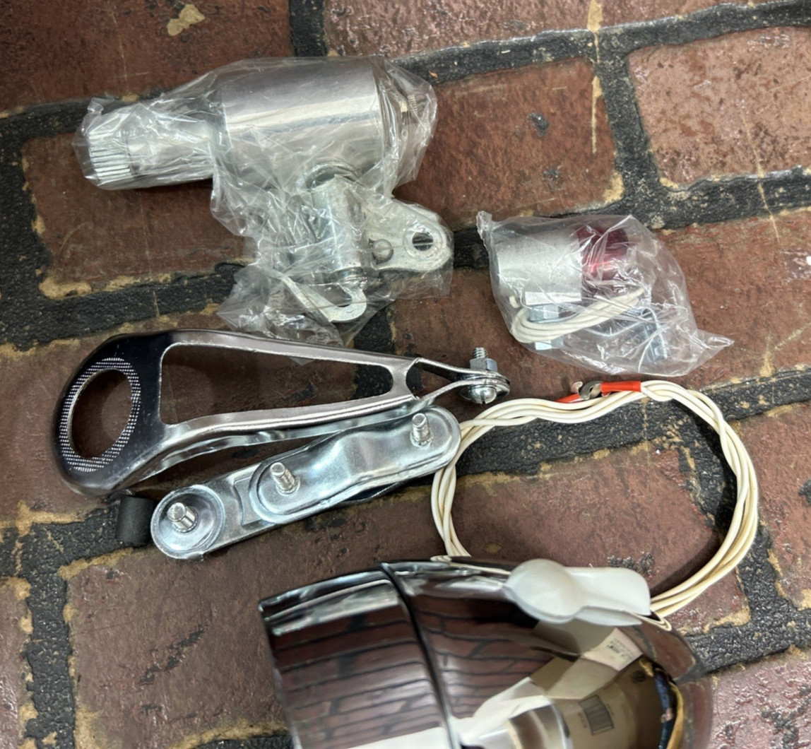 Vintage Generator Head Light Set Bicycle 70’s RARE NOS
