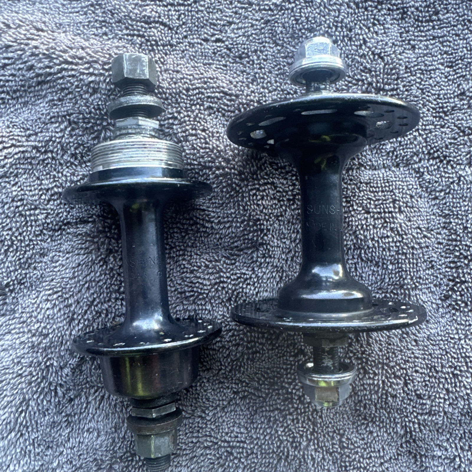 Old School Vintage Sunshine Bmx Hubs 36 Hole Black Fits Gt Haro Hutch Redline Se