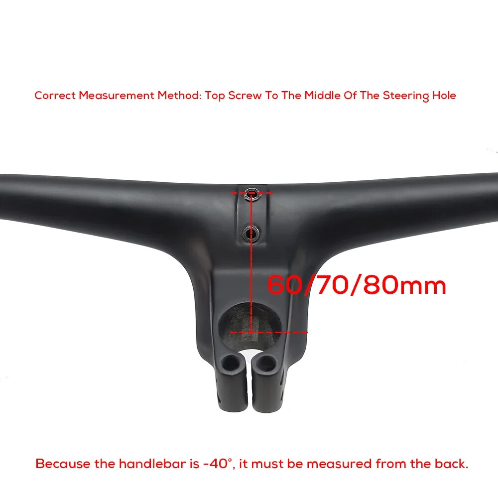 740MM -40 Degrees Full Carbon Fibre Integrated Cockpit MTB Handlebar Accessories