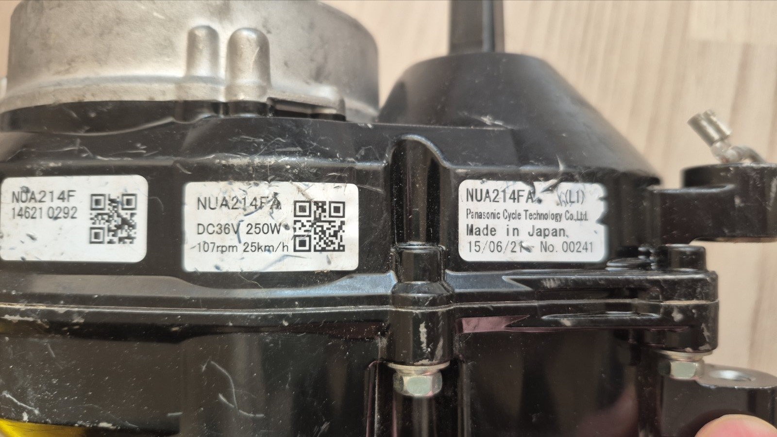 Panasonic NUA214F Mid-drive motor for electric bicycles