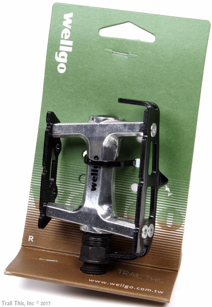 Wellgo R25 Track Fixed Gear Road 9/16″ Black & Silver Bicycle Pedals