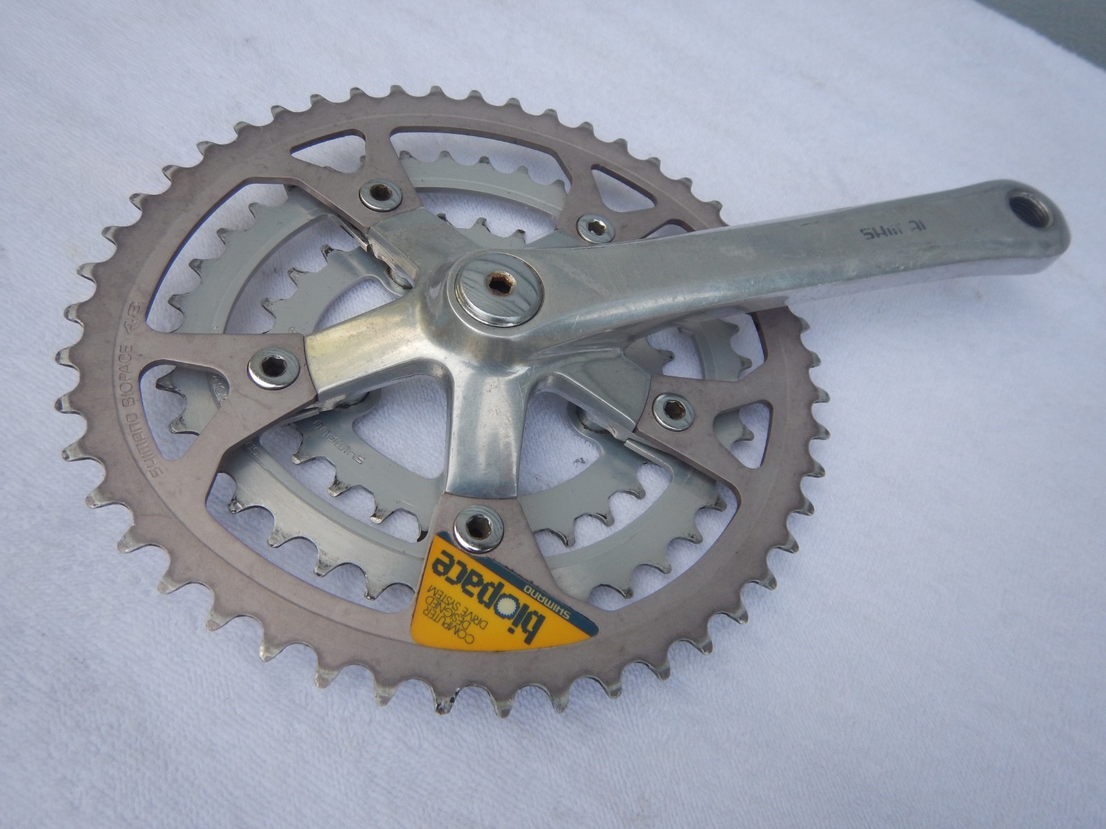 Shimano FC-B124 Biopace Triple Mountain Bike 175 Cranks Crankset Silver 110BCD